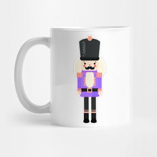 Purple and Black Christmas Nutcracker Toy Soldier Graphic Art Mug